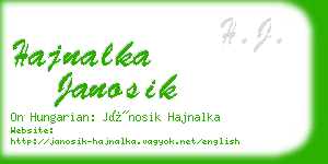 hajnalka janosik business card